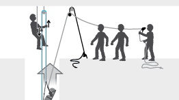 Upward and horizontal evacuation in a confined space