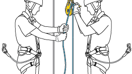 Calata con dispositivo sull’ancoraggio da 150 a 250 kg con I’D S e I’D EVAC