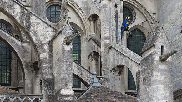 Labor of love: roofing and rope access work on Meaux Cathedral